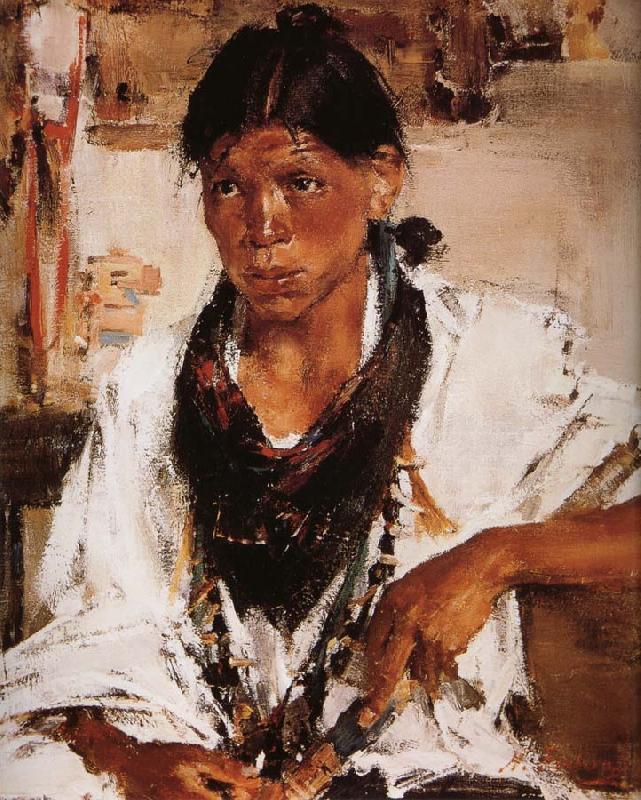 Nikolay Fechin Indian Boy oil painting image
